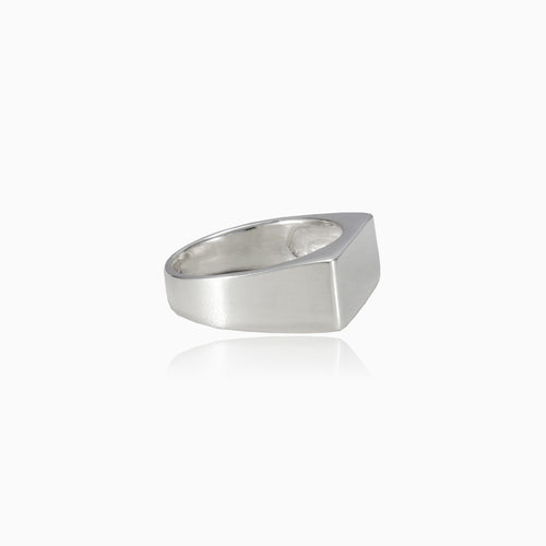 Refined silver classic ring