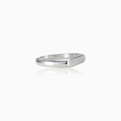 Simple silver men ring