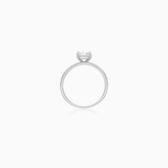 Sterling Silver Radiant Pavé Ring