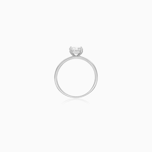 Sterling Silver Radiant Pavé Ring