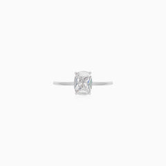Sterling Silver Oval Solitaire Ring
