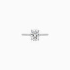 Sterling Silver Cushion Cut Pavé Ring
