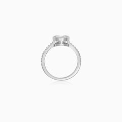 Sterling Silver Bezel-Set Cubic Zirconia Ring