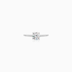 Sterling Silver Radiant Pavé Ring