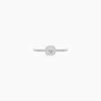 Sterling Silver Triple Loop Pavé Ring
