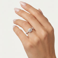 Sterling Silver Triple Loop Pavé Ring