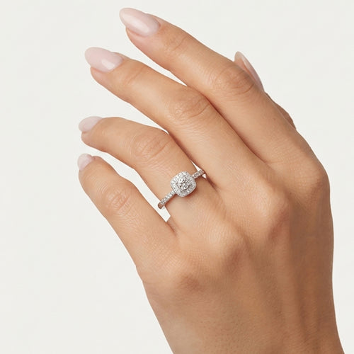 Sterling Silver Triple Loop Pavé Ring