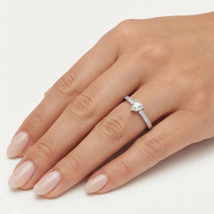Sterling Silver Heart Cubic Zirconia Ring