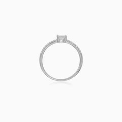 Sterling Silver Round Cubic Zirconia Ring