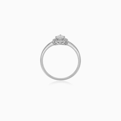 Sterling Silver Heart Zirconia Ring