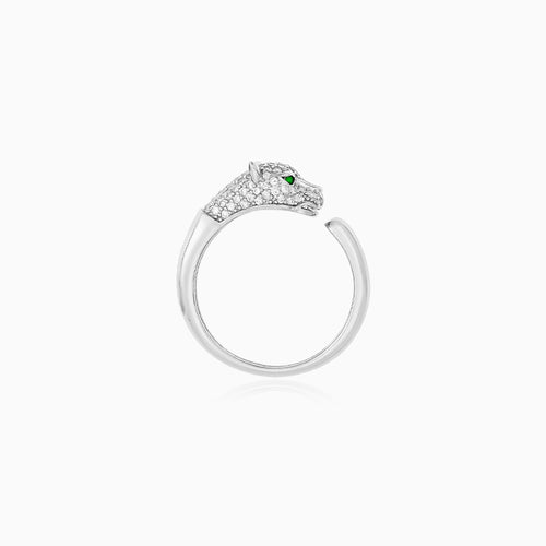 Sterling Silver Panther Head Ring