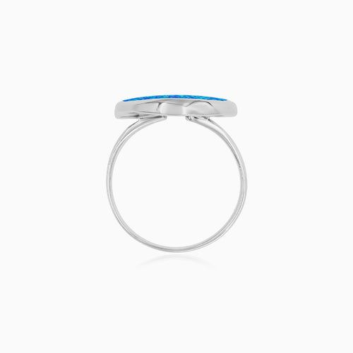 Sterling Silver Oval Opal Ring