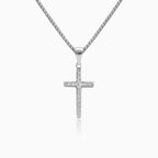 Charm croix en zirconium argent sterling pour femme