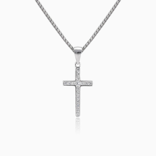 Charm croix en zirconium argent sterling pour femme