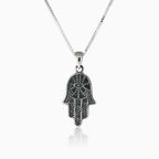 Unisex-Anhänger in Silber mit Hamsa-Hand