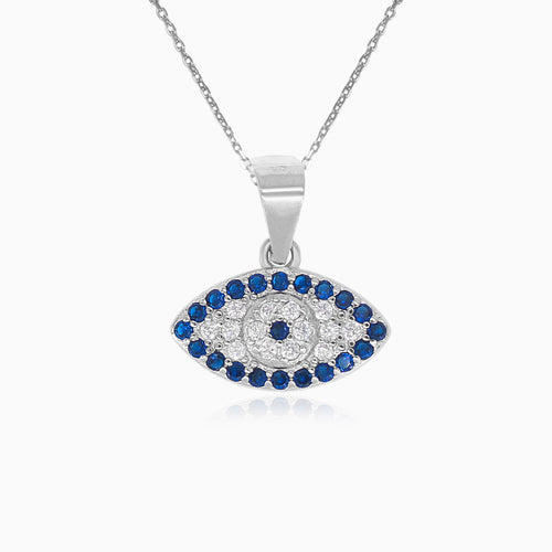 Sterlingsilber Evil Eye Saphirpendant