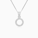 Sterling Silver Pavé Letter O Pendant