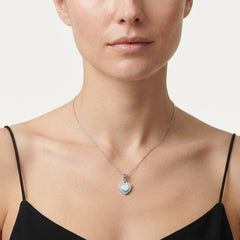 Sterling Silver Heart Opal Pendant