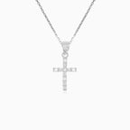 Sterling Silver Zirconia Cross Pendant