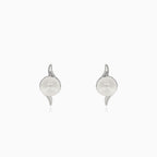 Silver earrings with pearl