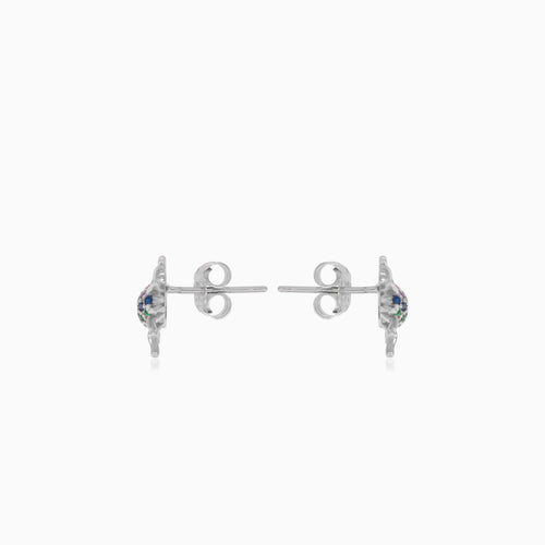 Sterlingsilber-Steckerohrringe im Spinnendesign