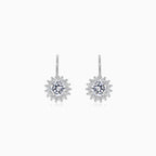 Halo-Sterlingsilber-Drop-Ohrringe mit Zirkonia