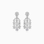 Boucles d’oreilles pendantes en argent sterling avec zircon cubique