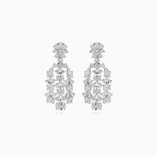 Boucles d’oreilles pendantes en argent sterling avec zircon cubique