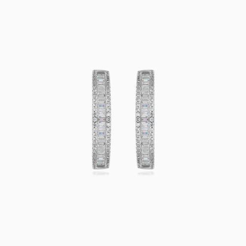 Sterling Silber Creolen mit Zirkonia