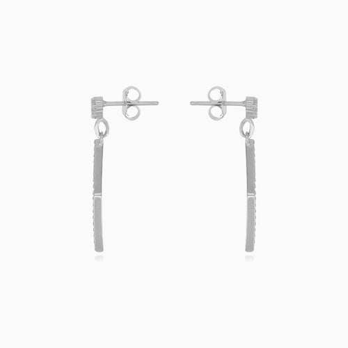 Ohrringe aus Sterlingsilber in Rautenform mit Zirkonia