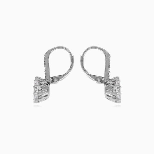 Pendientes elegantes de plata de ley con circonia cúbica