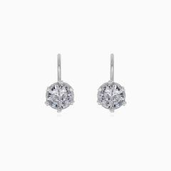 Einfache Ohrstecker aus Sterlingsilber mit Zirkonia