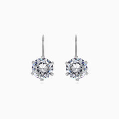 Sterling-Silber-Ohrhänger mit Zirkonia