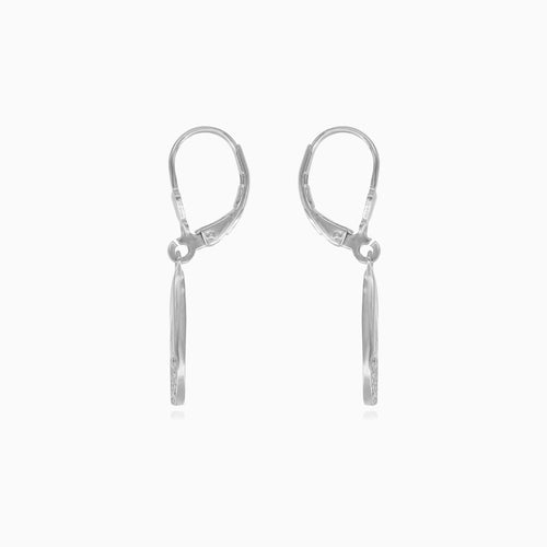 Sterling silver teardrop dangling earrings