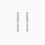 Sterlingsilber-Tropfenohrringe mit V-Design