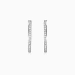 Sterlingsilber-Tropfenohrringe mit V-Design