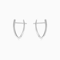 Sterlingsilber-Tropfenohrringe mit V-Design