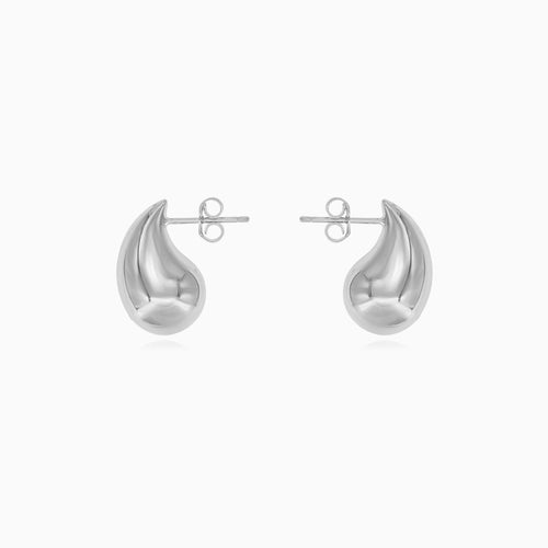 Sterlingsilber-Steckerohrringe im Tropfendesign