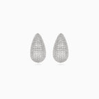 Sterling silver cubic zirconia teardrop studs
