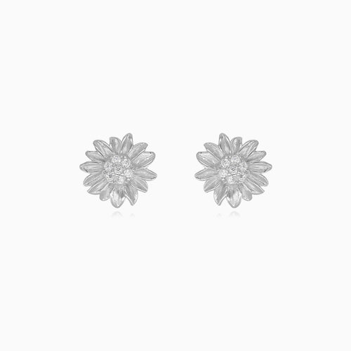 Sterling-Silber-Ohrstecker mit Gänseblümchen-Motiv