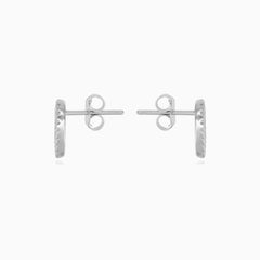 Sterling Silber Herz Ohrstecker mit Zirkonia