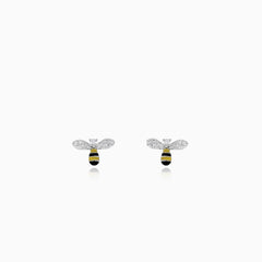 Bienen-Ohrstecker aus Sterlingsilber