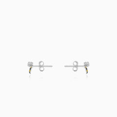 Bienen-Ohrstecker aus Sterlingsilber