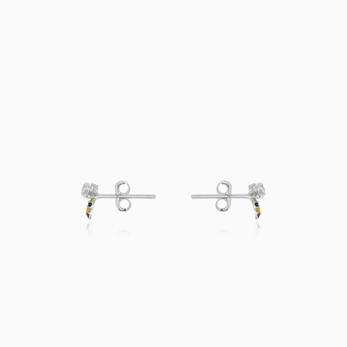 Bienen-Ohrstecker aus Sterlingsilber