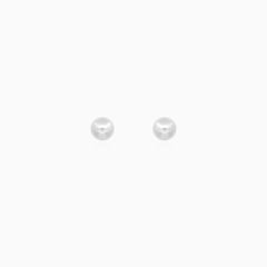 Classic Silver Pearl Stud Earrings