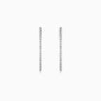 Sterling Silver Zirconia Hoop Earrings