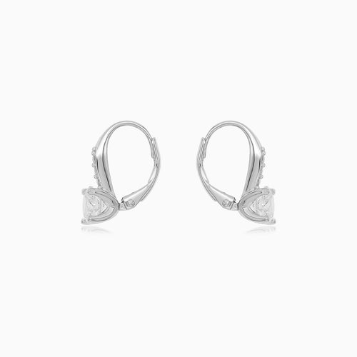 Sterling Silver Round Cubic Zirconia Classic Earrings