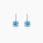 Sterling Silver Blue Topaz Classic Earrings