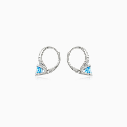 Sterling Silver Blue Topaz Drop Earrings
