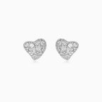 Sterling Silver Heart Stud Earrings